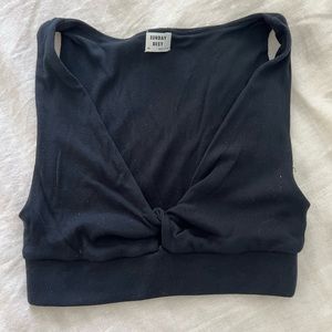 Aritzia Sunday Best Black Tank Top